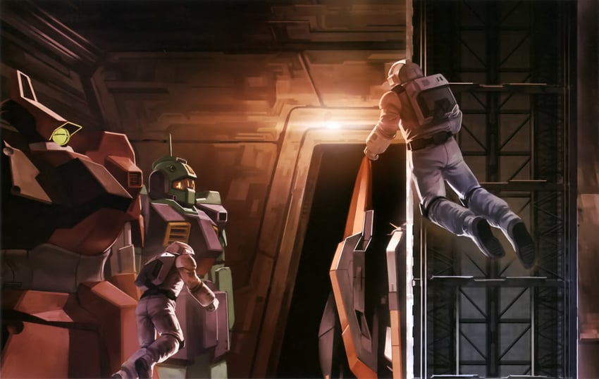 zeta gundam, rick dias, nemo, and argama (gundam and 1 more)