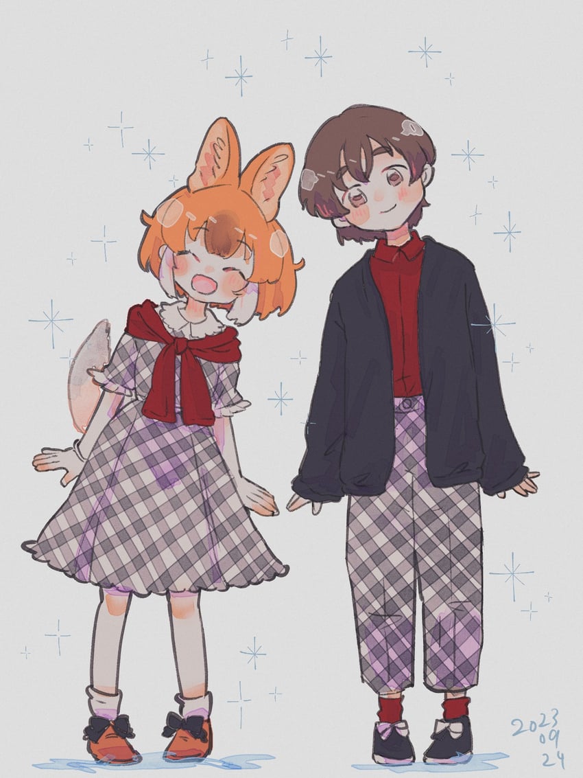 captain and dhole (kemono friends and 1 more) drawn by pom384347