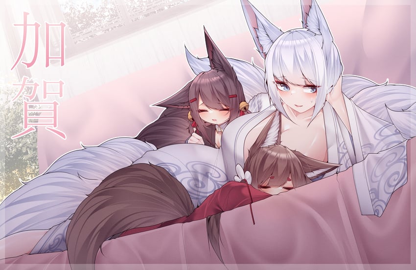 kaga, amagi-chan, and akagi-chan (azur lane) drawn by samip