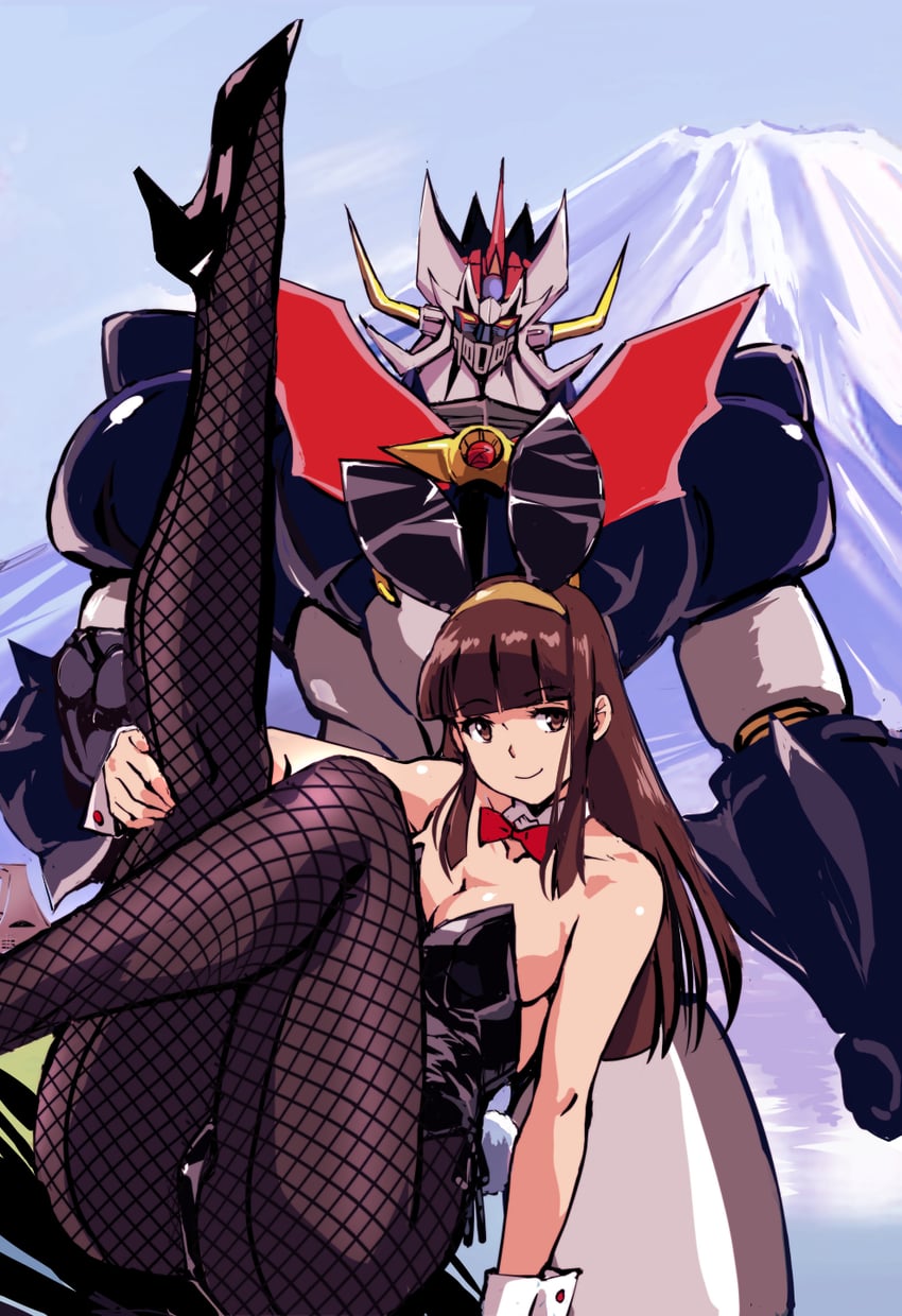 yumi sayaka and mazinkaiser (mazinger and 1 more) drawn by kamisimo_90