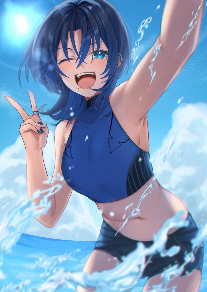 hiodoshi ao (hololive and 1 more) drawn by mizuhasi