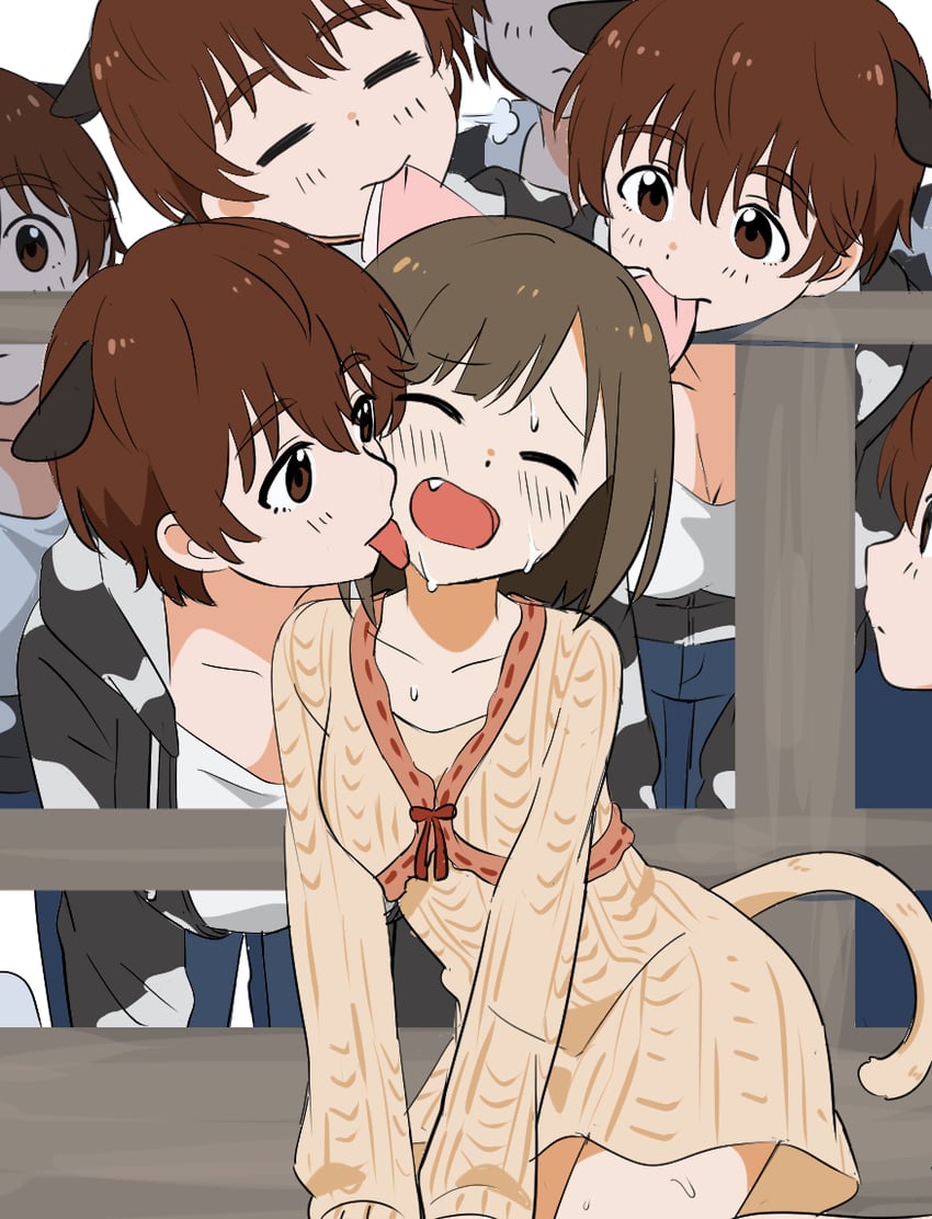 maekawa miku and oikawa shizuku (idolmaster and 1 more) drawn by dr._gero_(staedtler_0508)