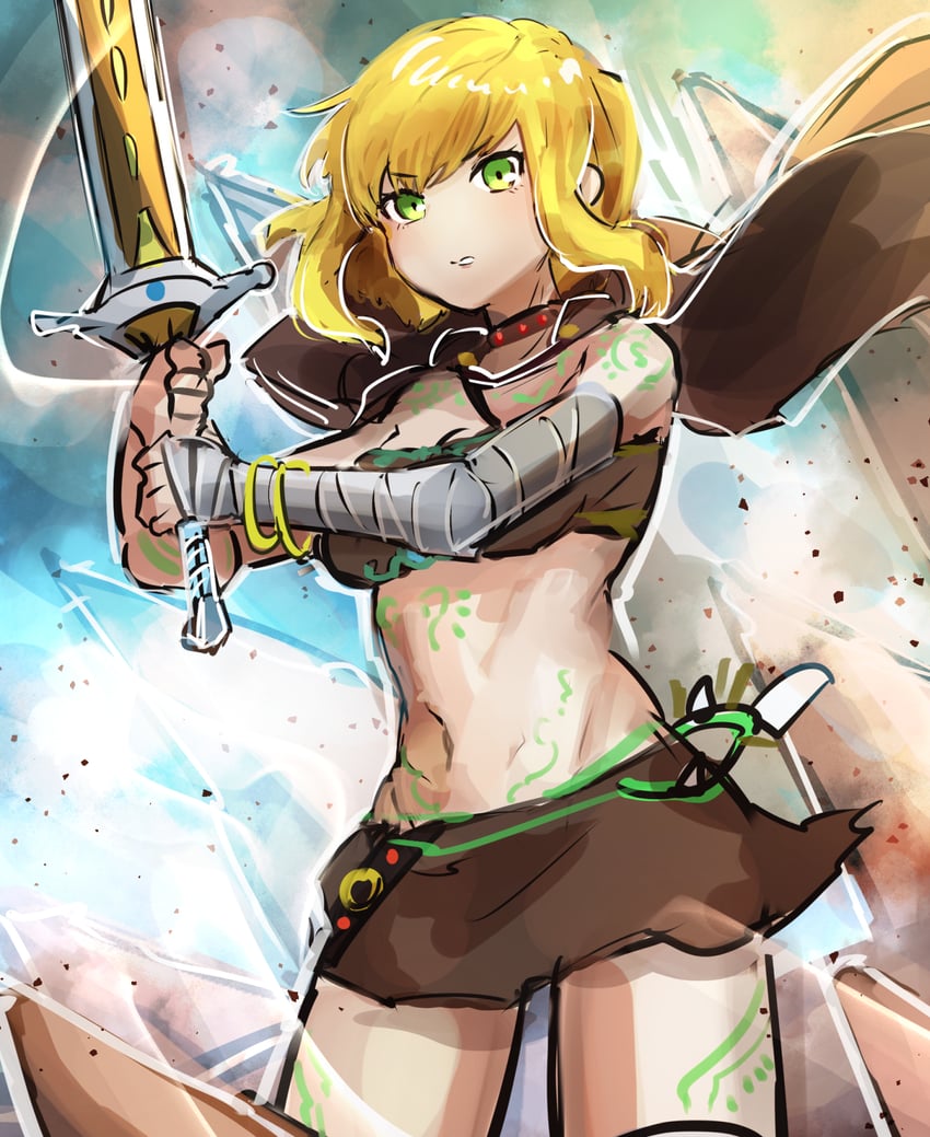 warrior lady of the wasteland and rookie warrior lady (yu-gi-oh!) drawn by hatano_kiyoshi