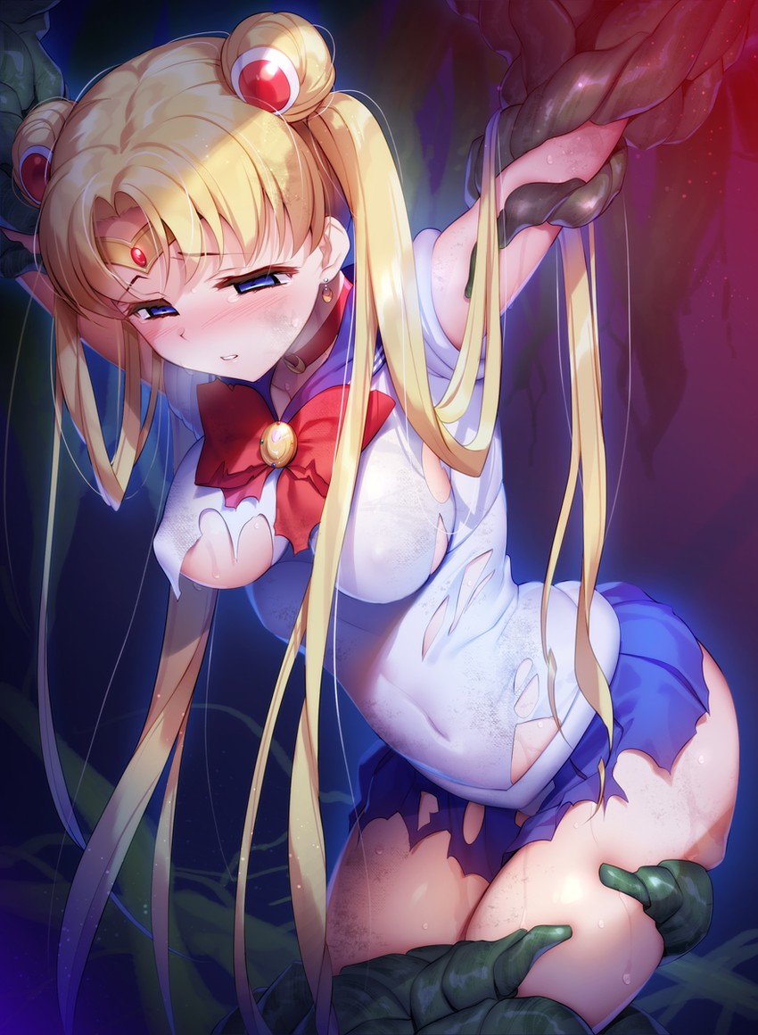 tsukino usagi and sailor moon (bishoujo senshi sailor moon) drawn by tsuyuta_kome