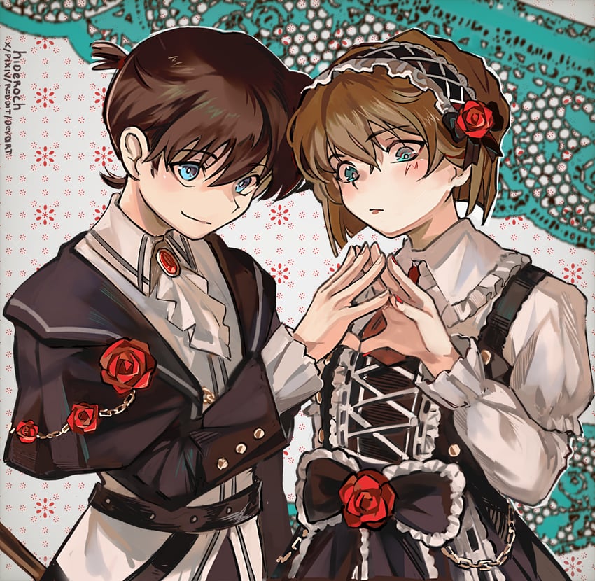 edogawa conan, haibara ai, and miyano shiho (meitantei conan) drawn by st_ard