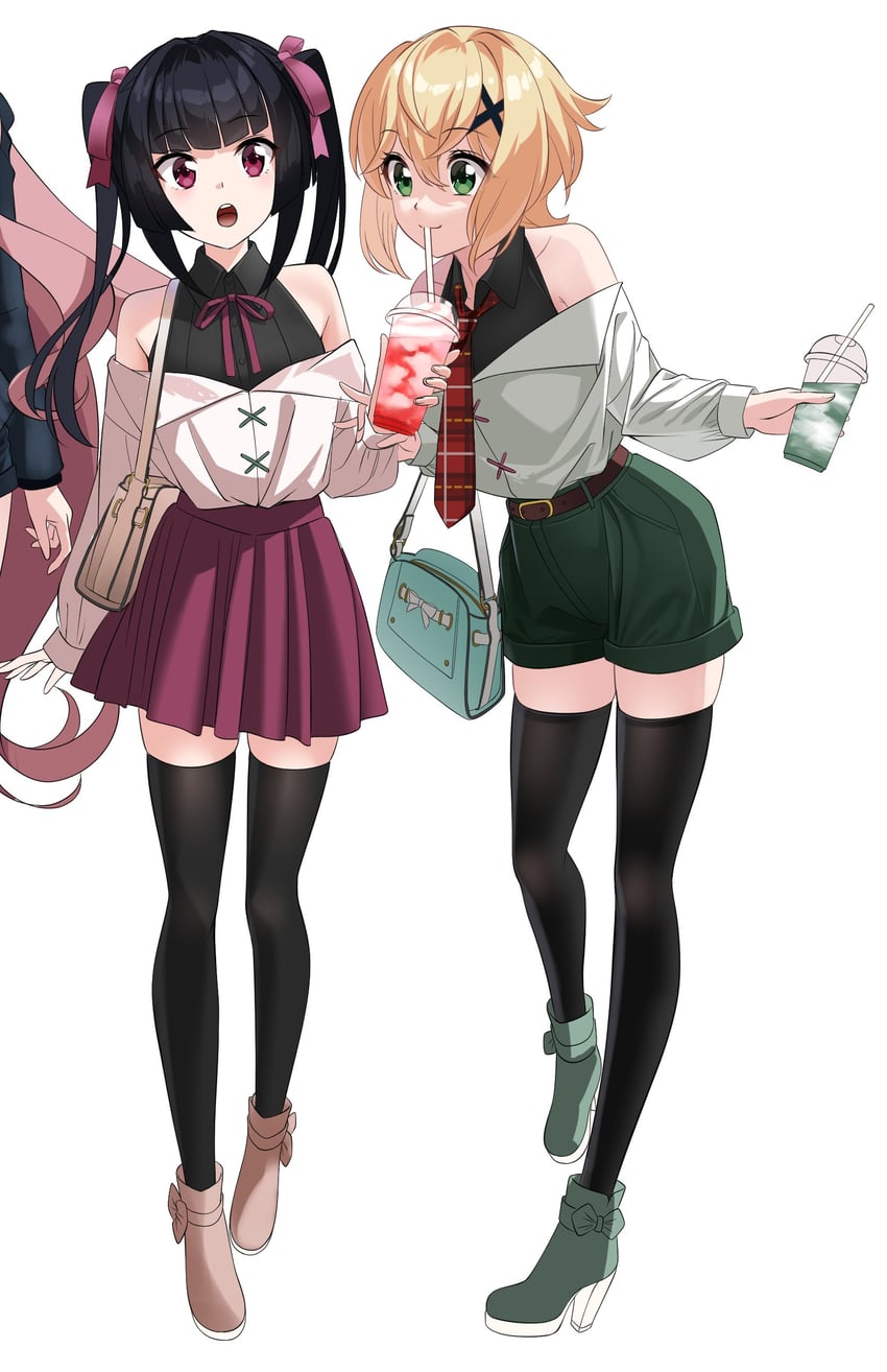 akatsuki kirika, tsukuyomi shirabe, and maria cadenzavna eve (senki zesshou symphogear) drawn by nyanmaru
