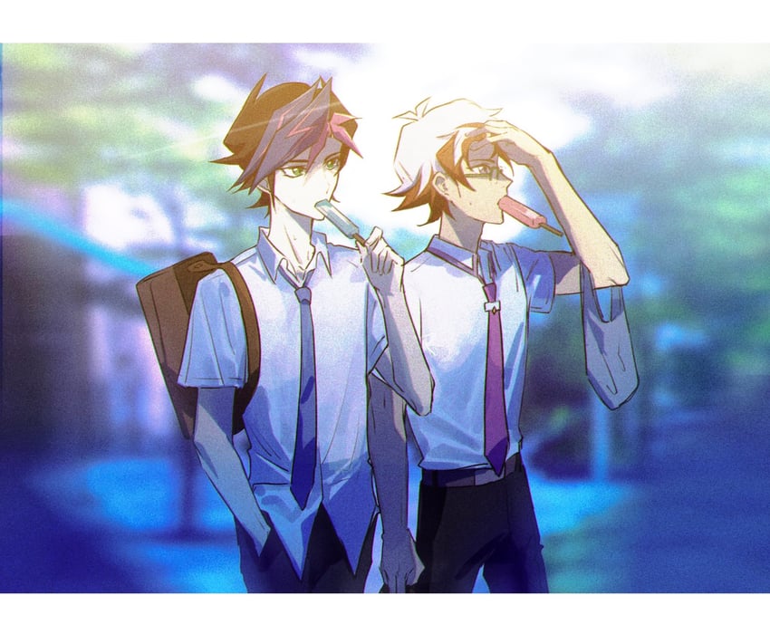 fujiki yusaku and homura takeru (yu-gi-oh! and 1 more) drawn by naoki_(2rzmcaizerails6)