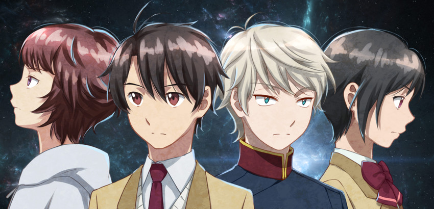 slaine troyard, kaizuka inaho, amifumi inko, and rayet areash (aldnoah.zero) drawn by rck7