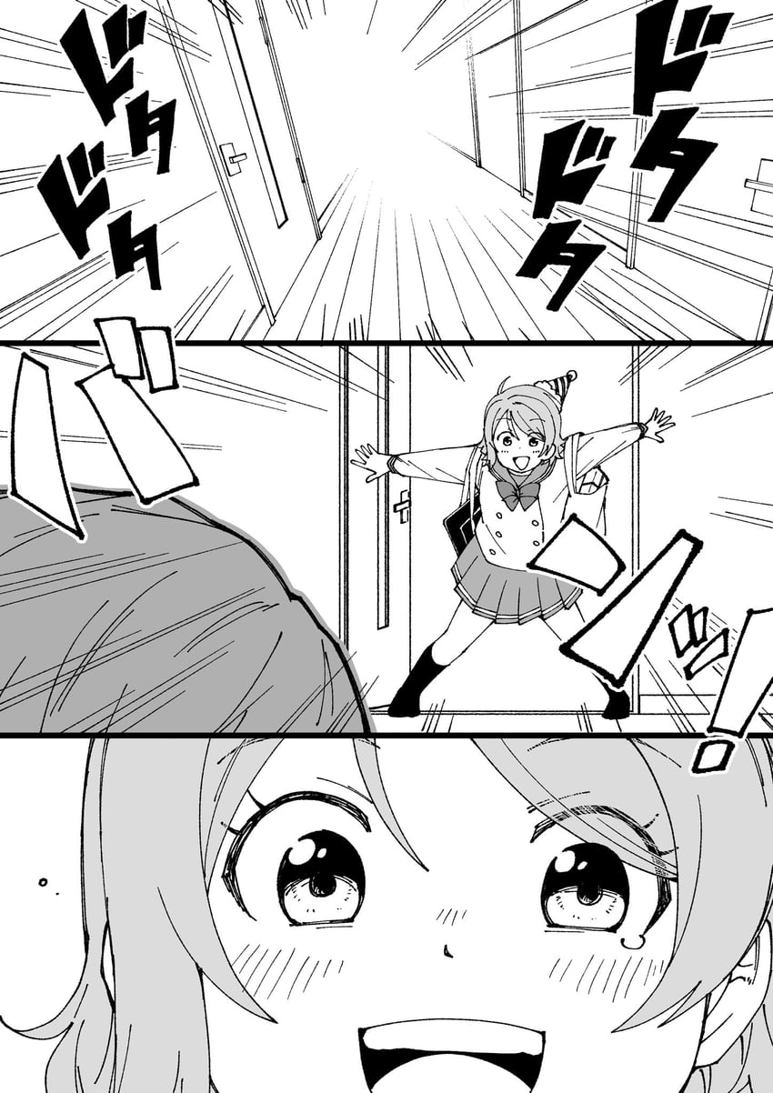 watanabe you and watanabe you's father (love live! and 1 more) drawn by dracham