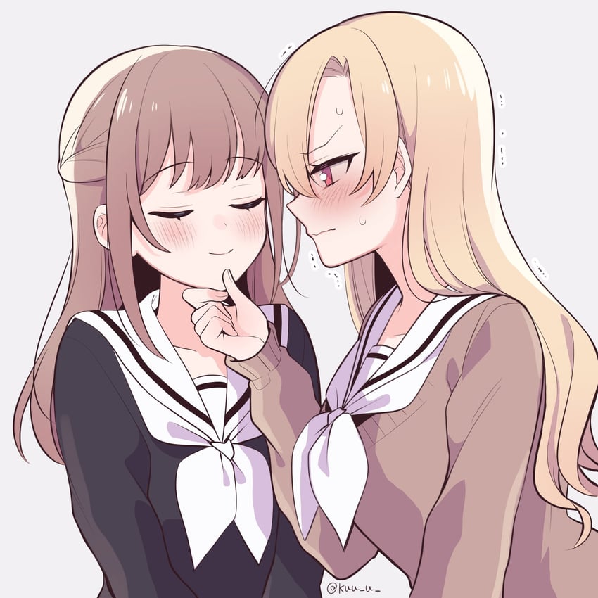 kimura honoka and hiyama yurina (shoujo manga shujinkou x rival-san) drawn by kuu_(abc823)