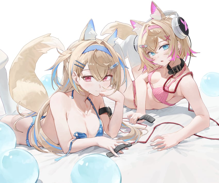 fuwawa abyssgard and mococo abyssgard (hololive and 1 more) drawn by starshell