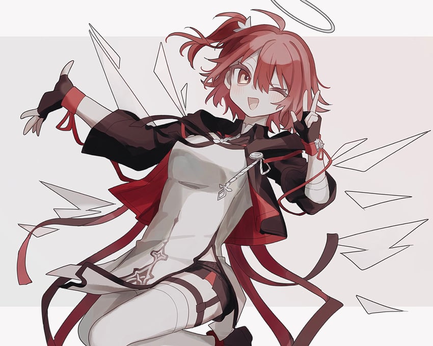 exusiai and exusiai the new covenant (arknights) drawn by micang_pu