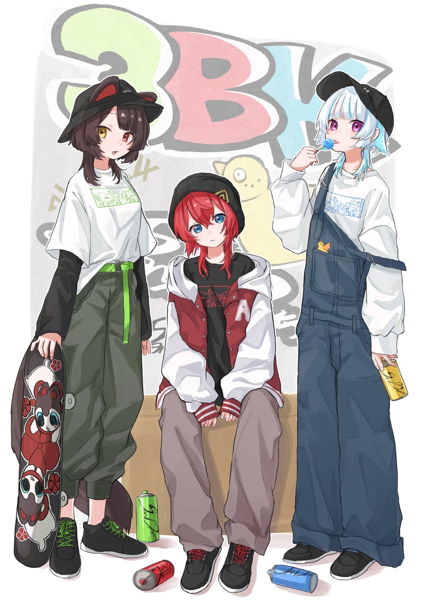 lize helesta, ange katrina, inui toko, sebastian piyodore, and banken (nijisanji) drawn by 3znk