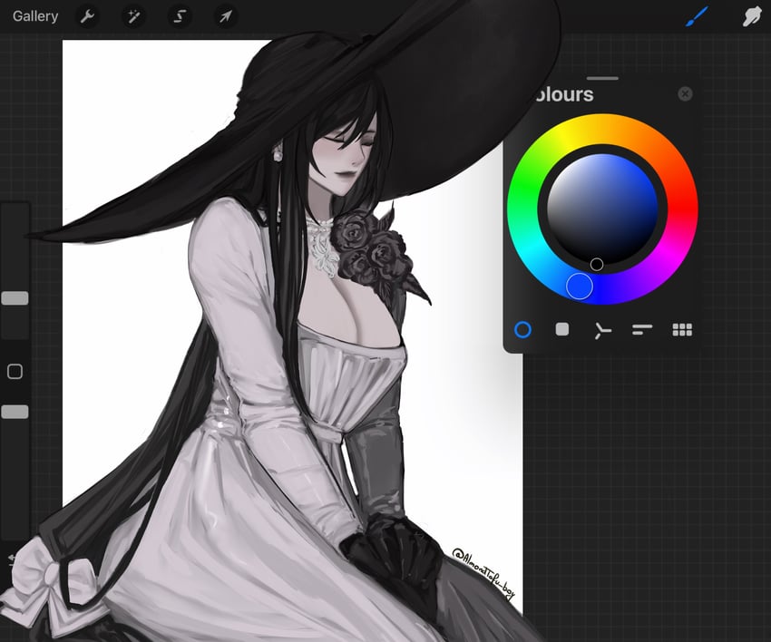 tifa lockhart and alcina dimitrescu (final fantasy and 3 more) drawn by almondtofu_boy