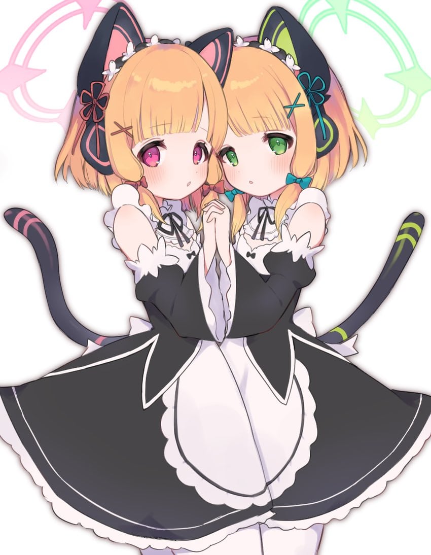 momoi and midori (blue archive and 1 more) drawn by tonikaku_kaku