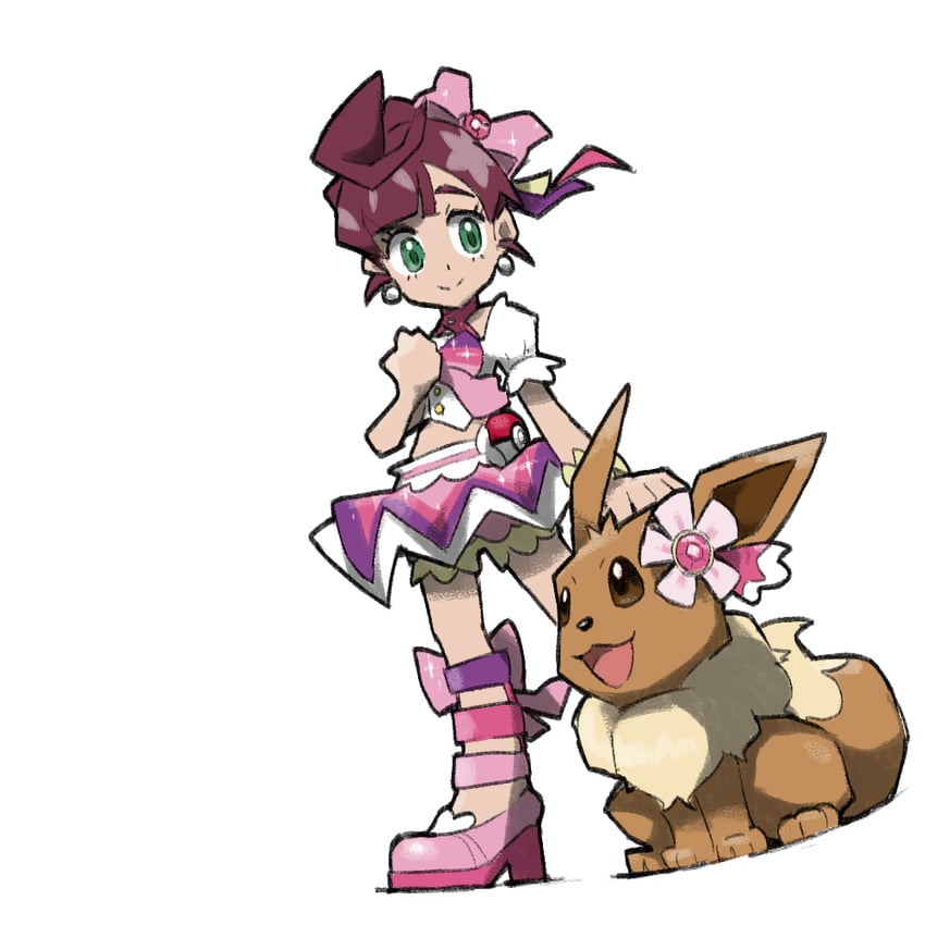 eevee and chloe (pokemon and 1 more) drawn by blacknirrow