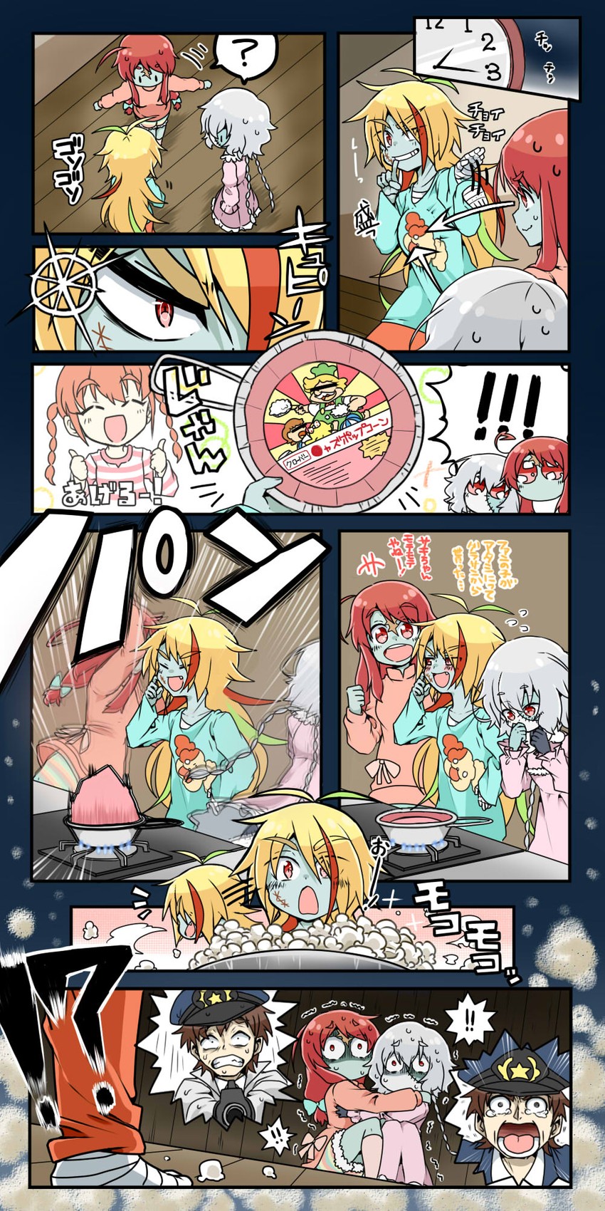 konno junko, minamoto sakura, and nikaidou saki (zombie land saga) drawn by hachiman_(douno)
