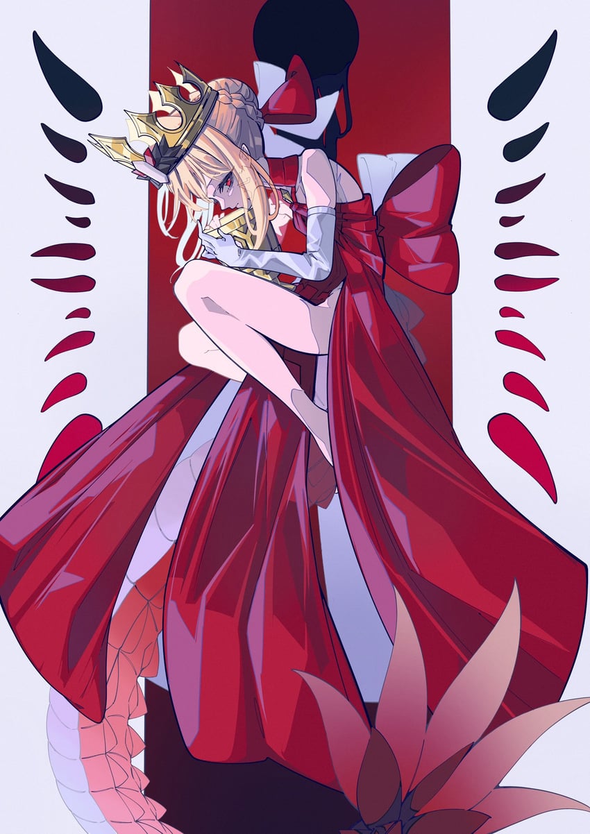 nero claudius and queen draco (fate and 1 more) drawn by iregui_kamo