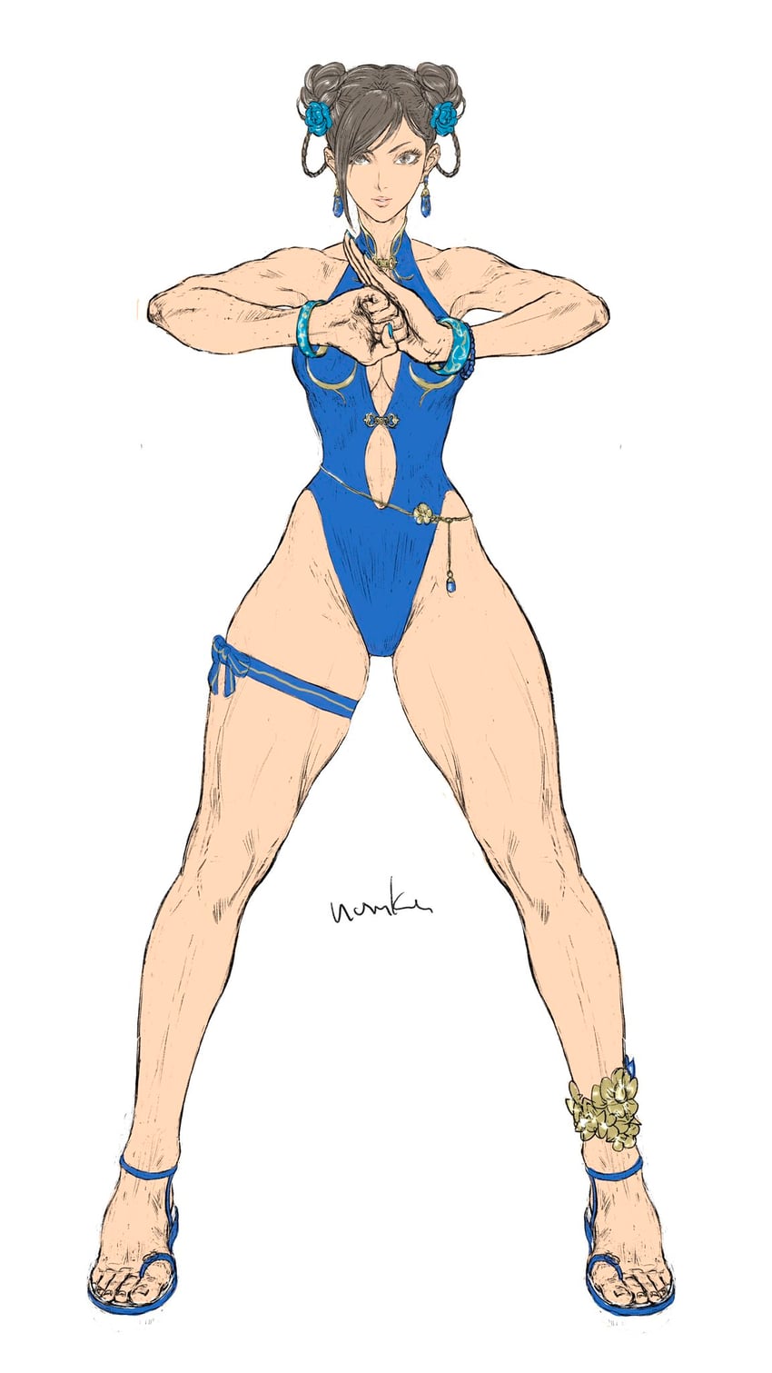 chun-li (street fighter and 1 more) drawn by nom1207