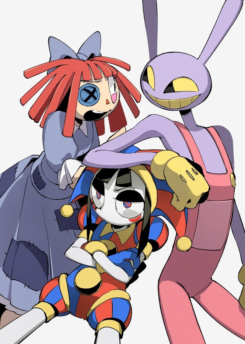 pomni, jax, and ragatha (the amazing digital circus) drawn by sonokare