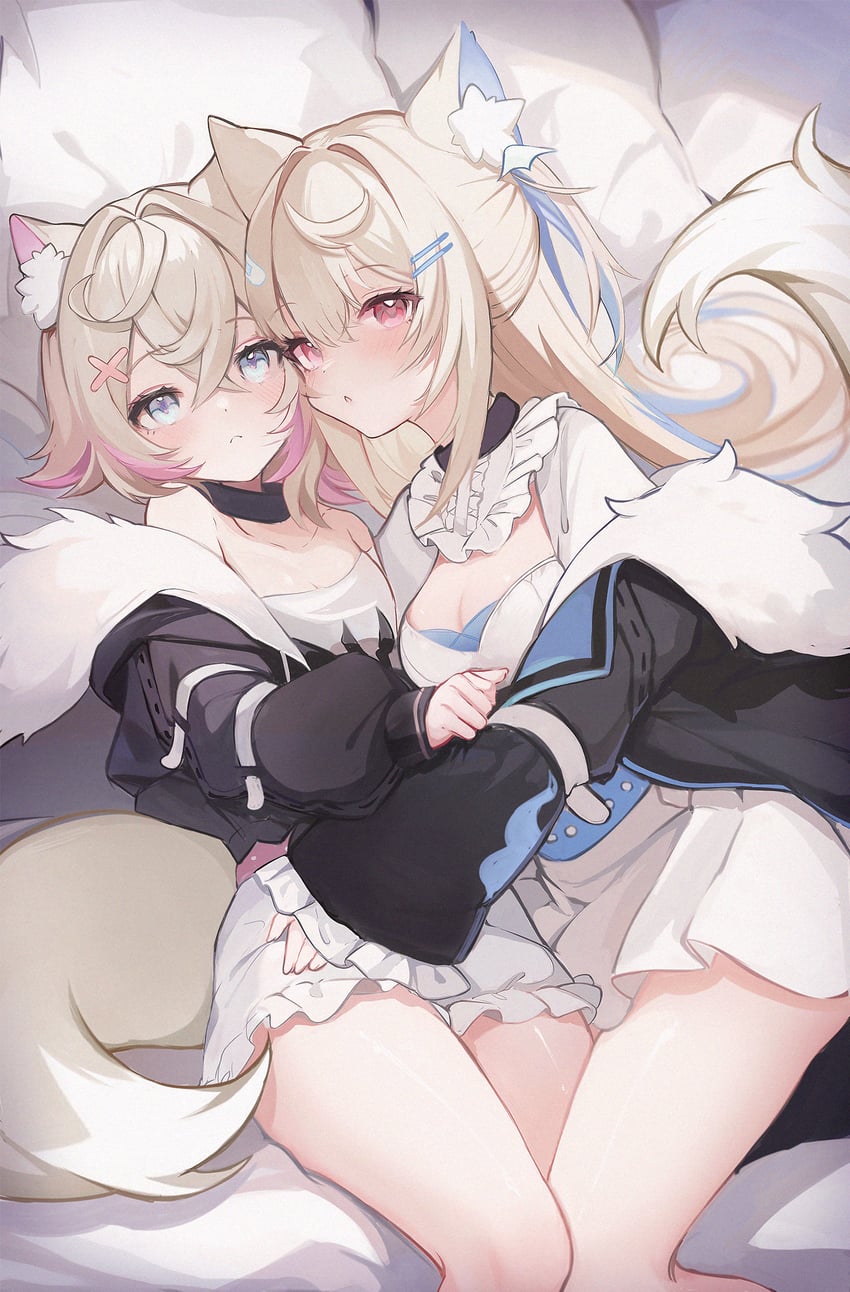 fuwawa abyssgard and mococo abyssgard (hololive and 1 more) drawn by koahri