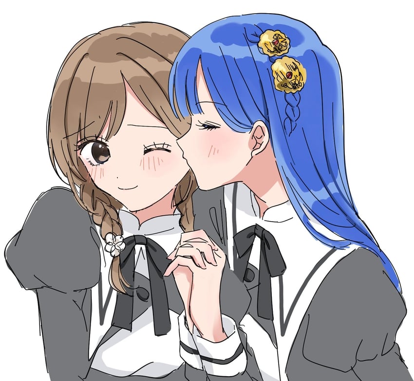 rokkaku shiori and taniguchi hijiri (assault lily) drawn by shakeza