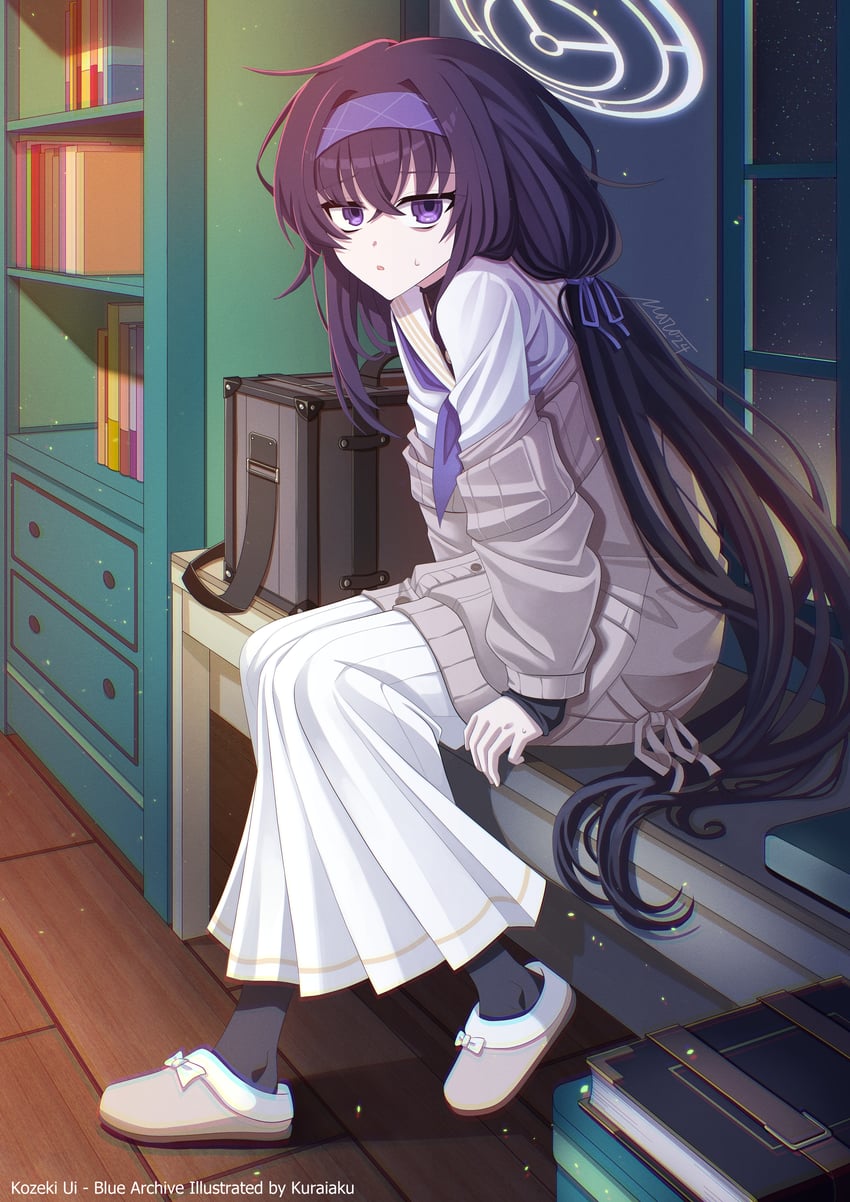 ui (blue archive) drawn by kuraiaku