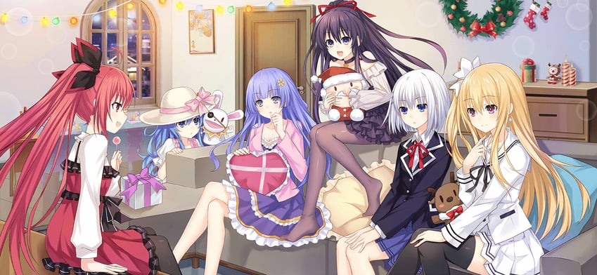 yatogami tohka, tobiichi origami, itsuka kotori, himekawa yoshino, yoshinon, and 2 more (date a live and 2 more) drawn by tsunako