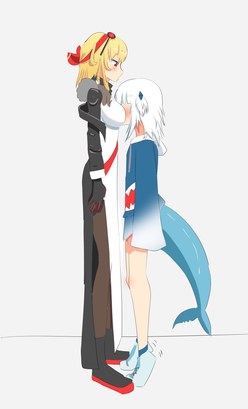 gawr gura and kaela kovalskia (hololive and 2 more) drawn by angelchama