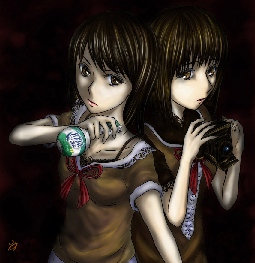 amakura mio and amakura mayu (fatal frame and 1 more) drawn by lo_lis