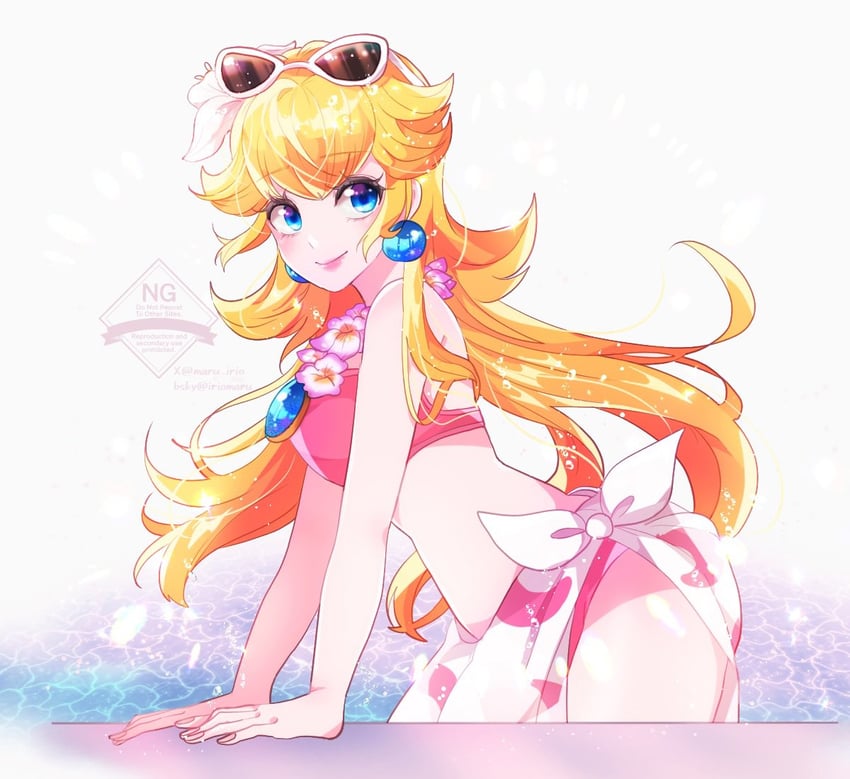 princess peach (mario and 1 more) drawn by indisk_irio