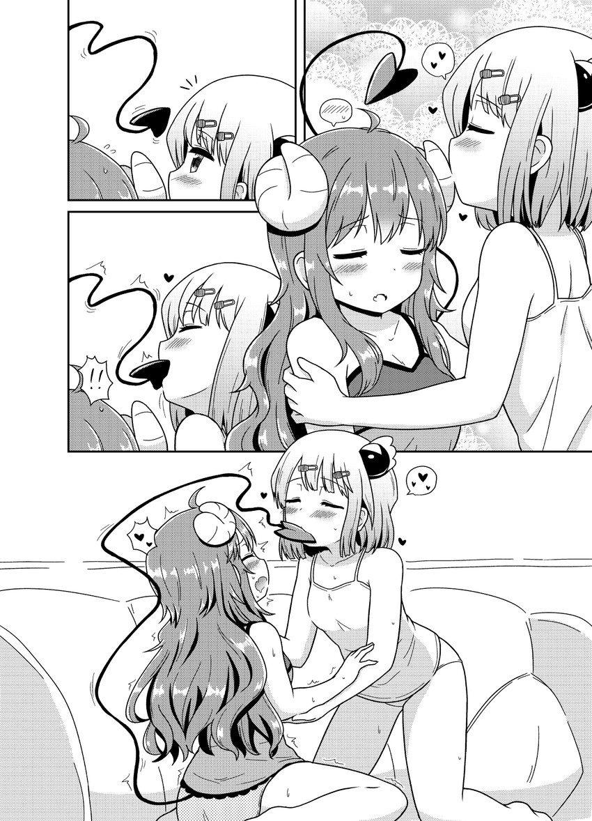 yoshida yuuko and chiyoda momo (machikado mazoku) drawn by karigane_yuuma