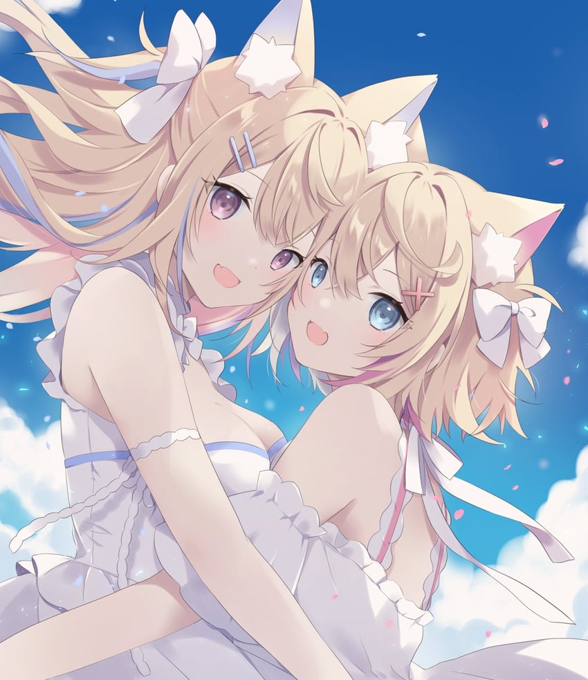 fuwawa abyssgard and mococo abyssgard (hololive and 1 more) drawn by loveyuzu