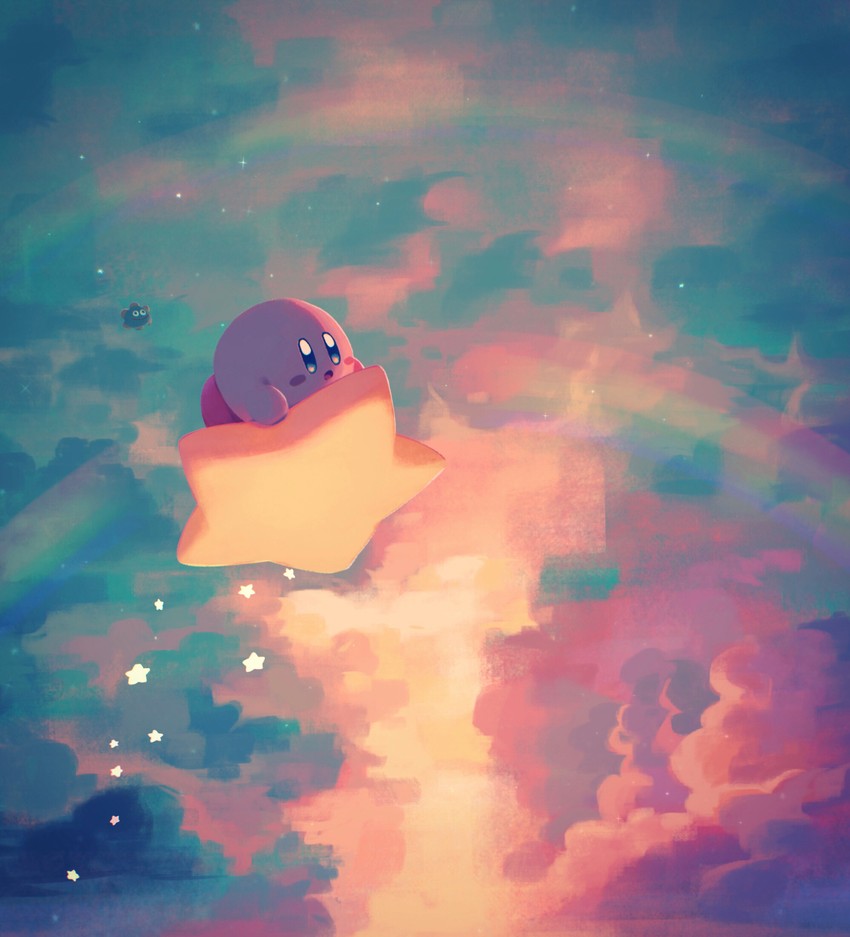 kirby and gooey (kirby) drawn by suyasuyabi