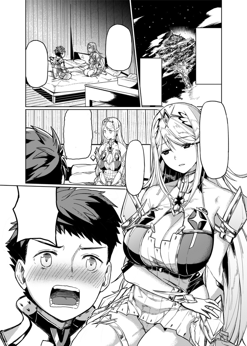 mythra and rex (xenoblade chronicles and 1 more) drawn by keoya_(keoya_01)