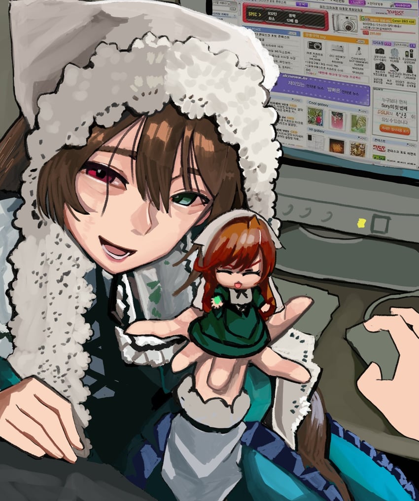 suiseiseki (rozen maiden and 1 more) drawn by wani_(perfect_han)