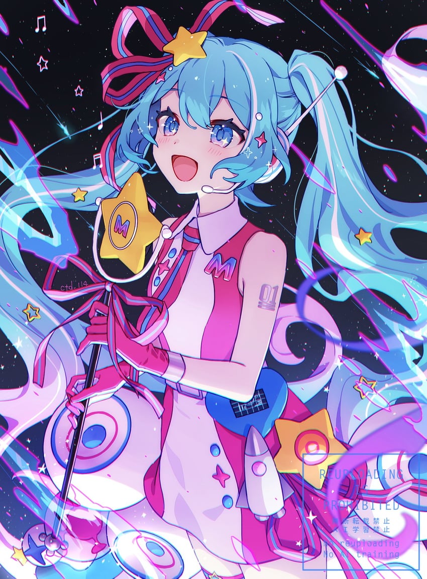 hatsune miku and magical mirai miku (vocaloid and 1 more) drawn by ctd_114