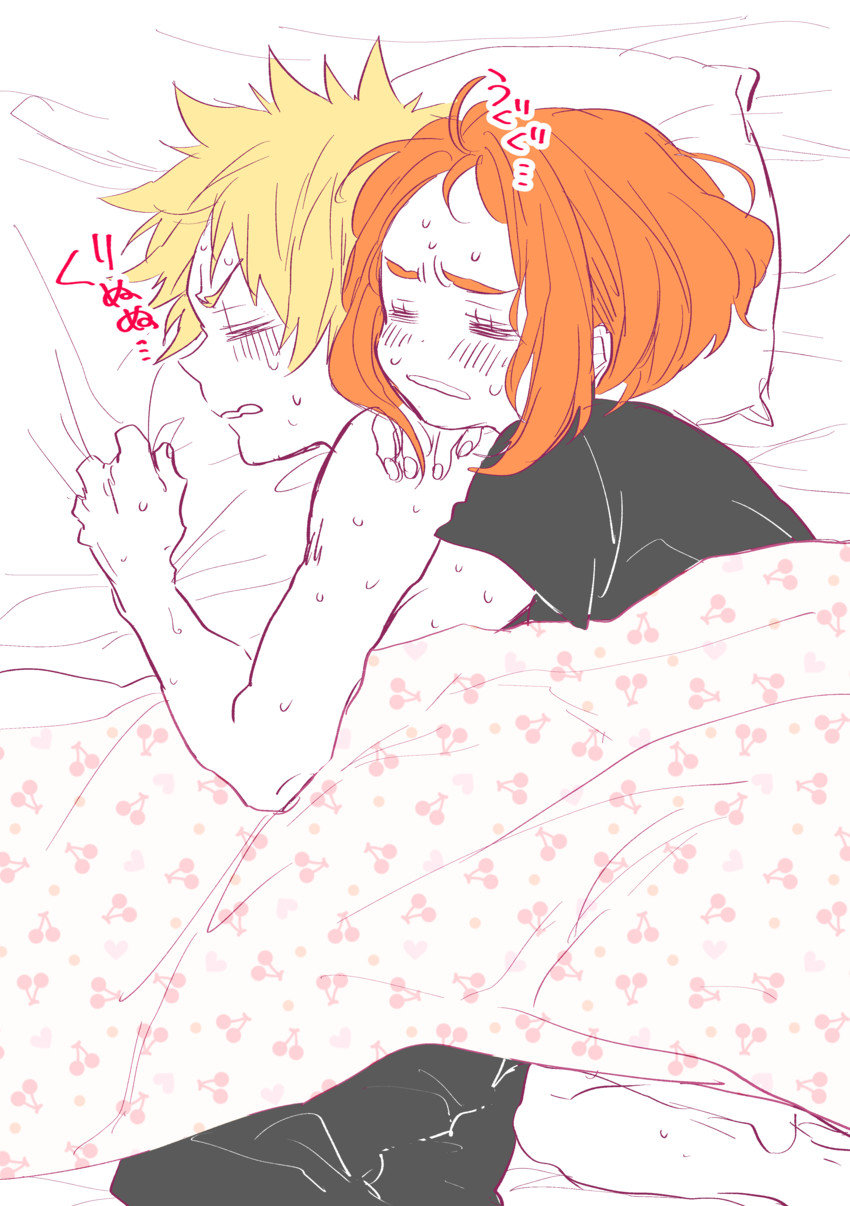 bakugou katsuki and uraraka ochaco (boku no hero academia) drawn by nanao_(skb48_n)