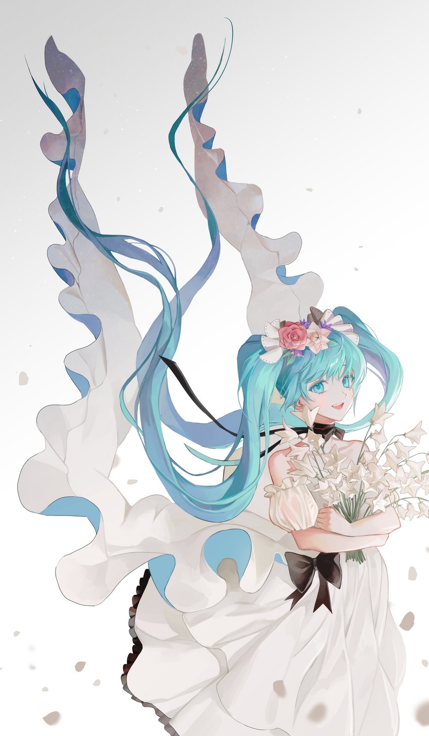 hatsune miku (vocaloid and 1 more) drawn by migumi