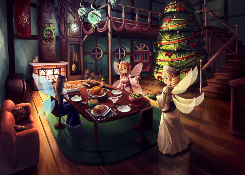 star sapphire, luna child, and sunny milk (touhou) drawn by natori_youkai