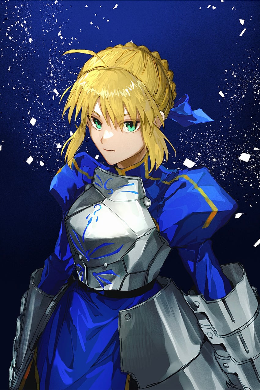 artoria pendragon and saber (fate and 1 more) drawn by umeboitarou