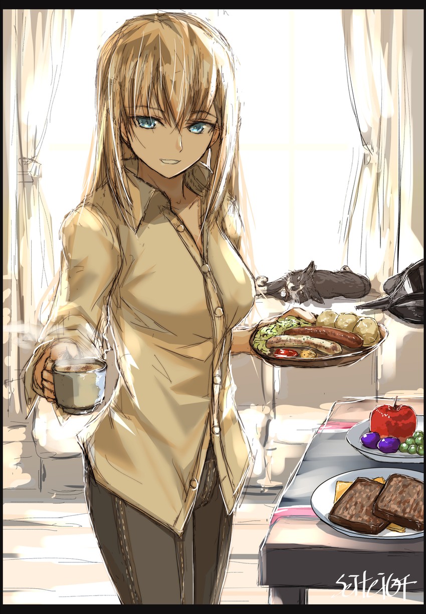 bismarck and unsinkable sam (kantai collection) drawn by seitei_(04seitei)