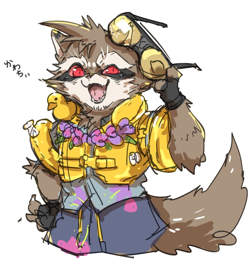 rocket raccoon (marvel and 2 more) drawn by ao_gravity