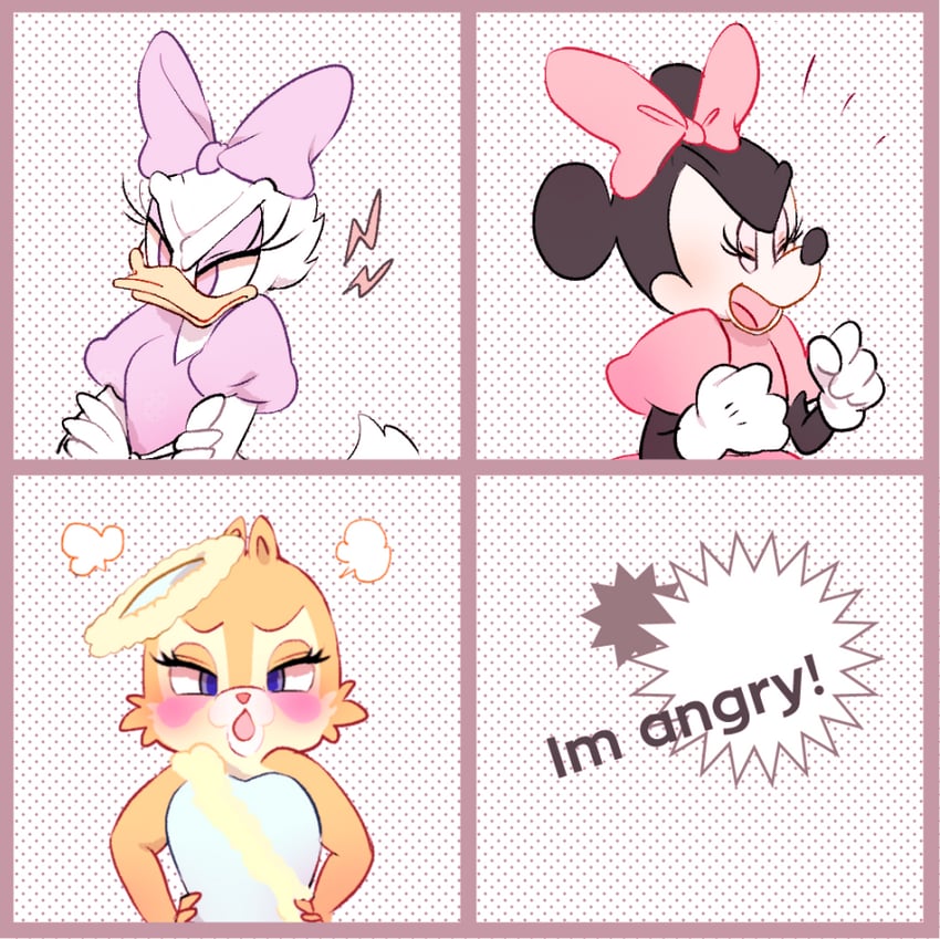 minnie mouse, daisy duck, and clarice (mickey mouse & friends) drawn by rrr0511