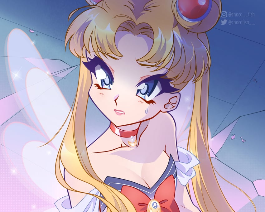 tsukino usagi and sailor moon (bishoujo senshi sailor moon and 1 more) drawn by chocofish