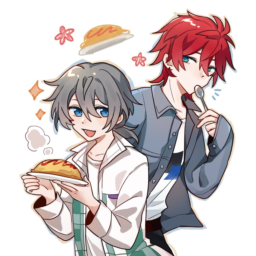 amagi rinne and shiina niki (ensemble stars!) drawn by tie_fei_wu_mang_dashuai