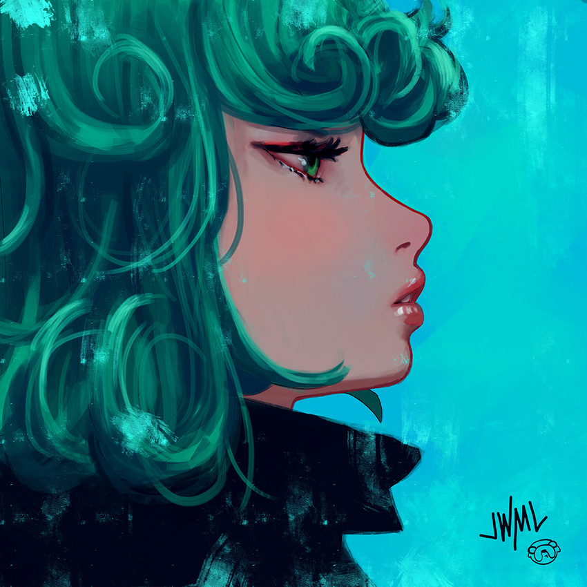 tatsumaki (one-punch man) drawn by justin_leyva_(steamy_tomato)