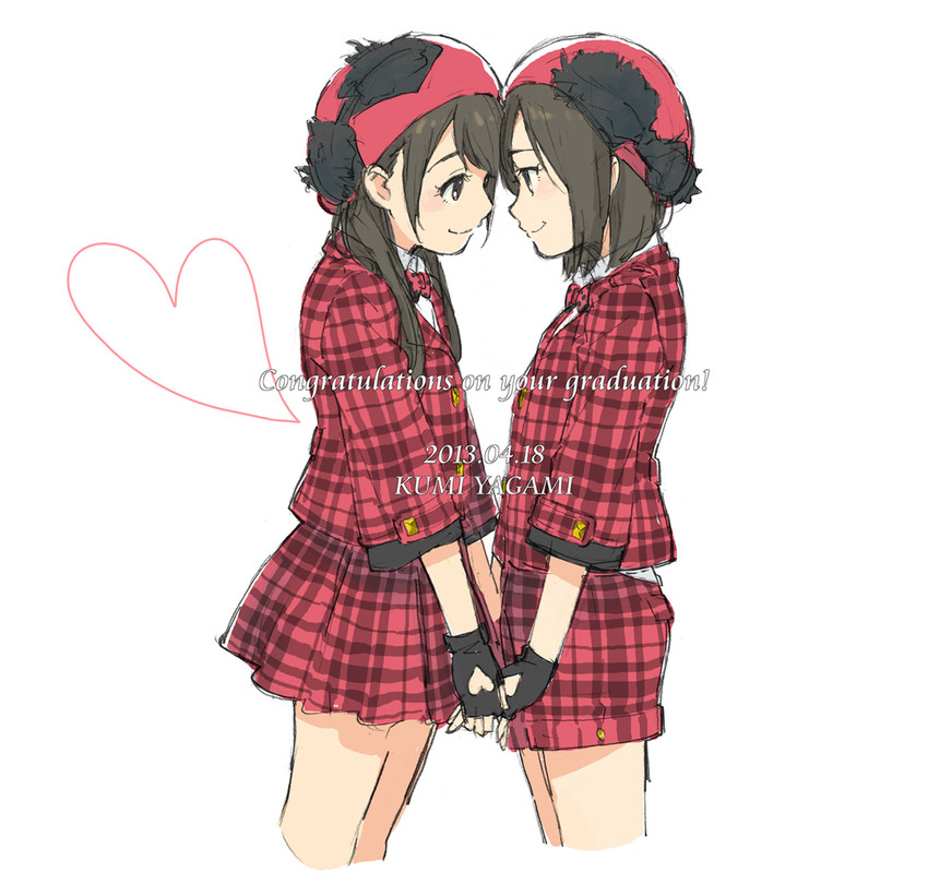 kizaki yuria and yagami kumi (real life and 1 more) drawn by imo_(suruga)