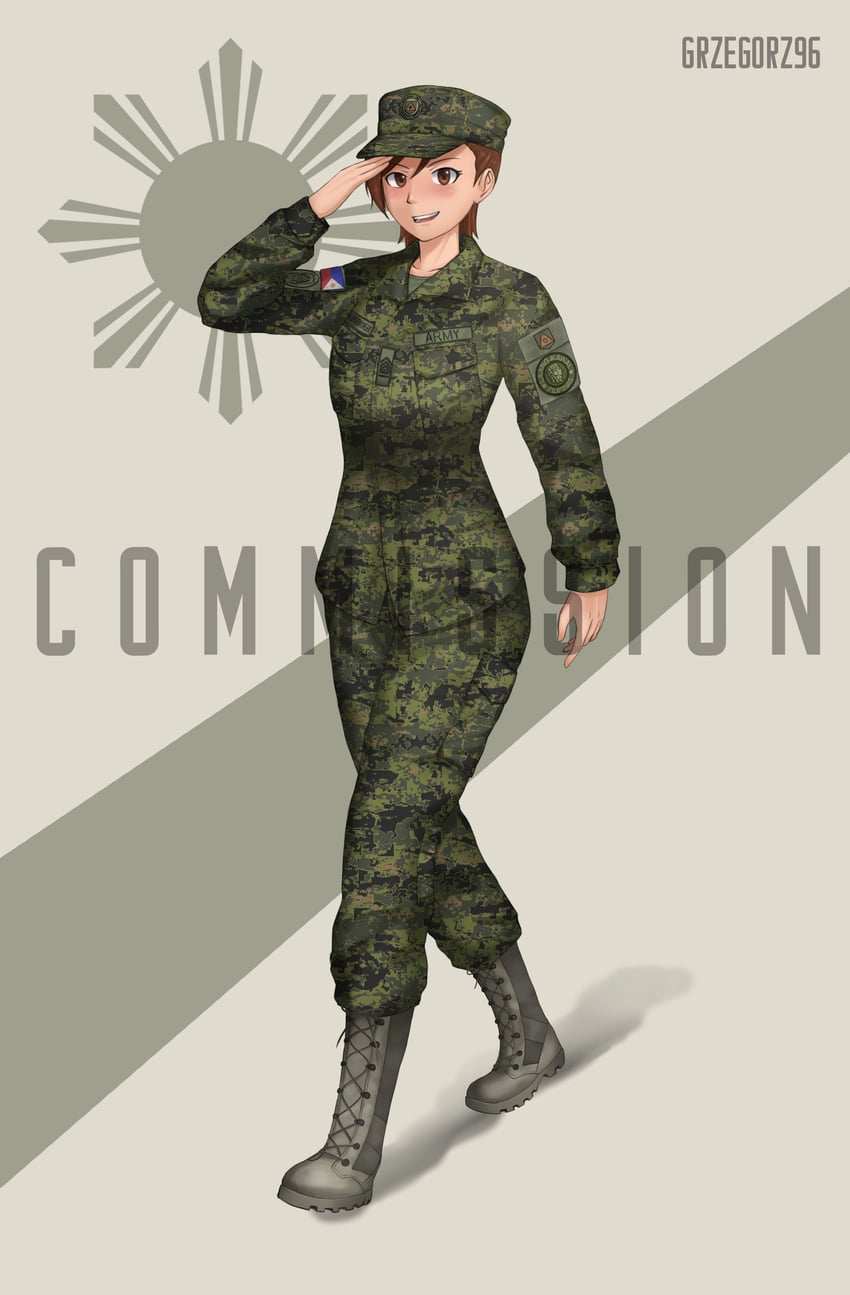 kuribayashi shino (gate - jieitai ka no chi nite kaku tatakaeri) drawn by grzegorz1996