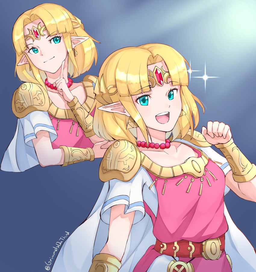princess zelda (the legend of zelda and 2 more) drawn by grimmelsdathird